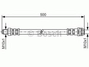 шланг тормозов. передний BOSCH 1987476453 на MERCEDES-BENZ VARIO Одноосный тягач