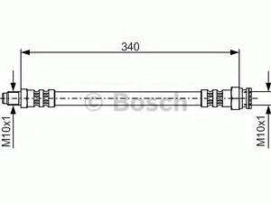 Шланг гальмівний (вир-во Bosch) BOSCH 1987476393 на MERCEDES-BENZ KOMBI Break (S124)
