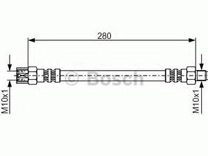 Шланг гальмівний (вир-во Bosch) BOSCH 1987476396 на MERCEDES-BENZ C-CLASS седан (W202)