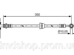 Шланг гальмівний (задній) Chevrolet Aveo/Daewoo Kalos 03- (L=340mm)