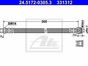 Шланг гальмівний ATE 24517203053 на MERCEDES-BENZ C-CLASS T-Model (S204)