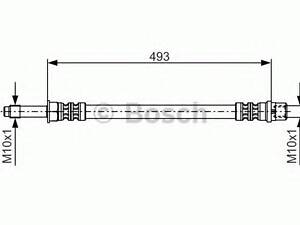 Шланг гальмівний BOSCH 1987476294 на VW CRAFTER 30-50 фургон (2E_)