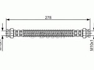 Шланг гальмівний BOSCH 1987476850 на HYUNDAI CLICK (TB)