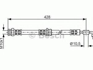 Шланг тормозной BOSCH 1987476966 MAZDA FAMILIA V (BA)
