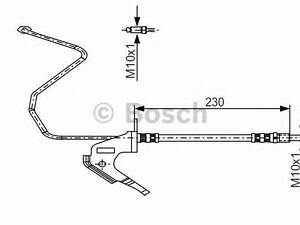 Шланг тормозной BOSCH 1987481161 на OPEL ASTRA G Наклонная задняя часть (F48_, F08_)