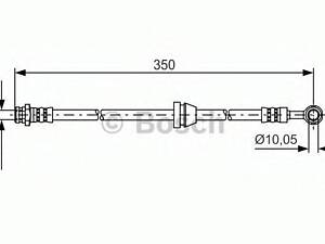 Шланг гальмівний BOSCH 1987481388 на CHEVROLET LOVA седан (T250, T255)