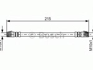 Шланг гальмівний BOSCH 1987481396 на PEUGEOT 2008