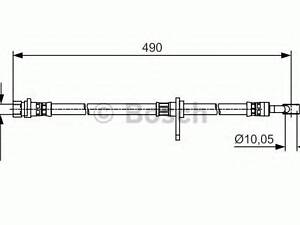 Шланг гальмівний BOSCH 1987481513 на HONDA CR-V Mk III (RE)