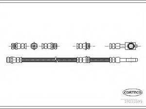 Шланг гальмівний CORTECO 19033595 на AUDI A3 (8P1)