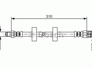 Шланг гальмівний гідравлічний BOSCH 1987476217 на AUDI FOX (80, 82, B1)