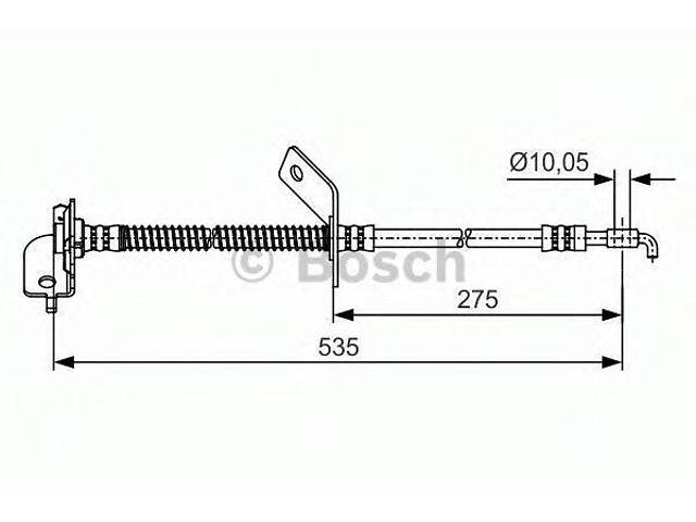 Шланг гальмівний BOSCH 1987481414 на HYUNDAI i30 CW (FD) - Фото 1