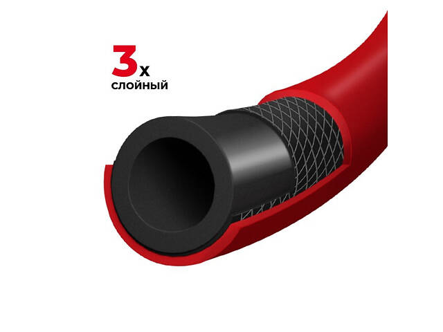 Шланг гибридный с латунными быстроразъемными соединениями 10м STORM INTERTOOL PT-1781 - Фото 6