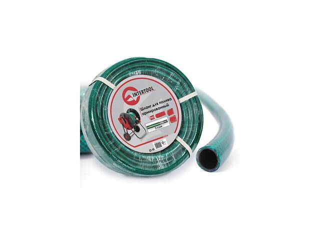 Шланг поливочный Intertool - 3/4' х 20 м зеленый 3-х слойный