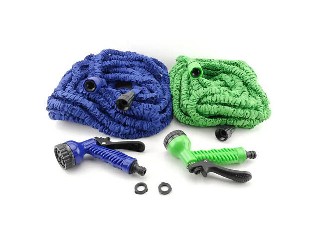 Шланг растягивающийся садовый для полива с распылителем Magic Hose 30 м Зеленый - Фото 3