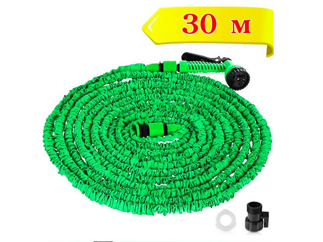 Шланг растягивающийся садовый для полива с распылителем Magic Hose 30 м Зеленый - Фото 5