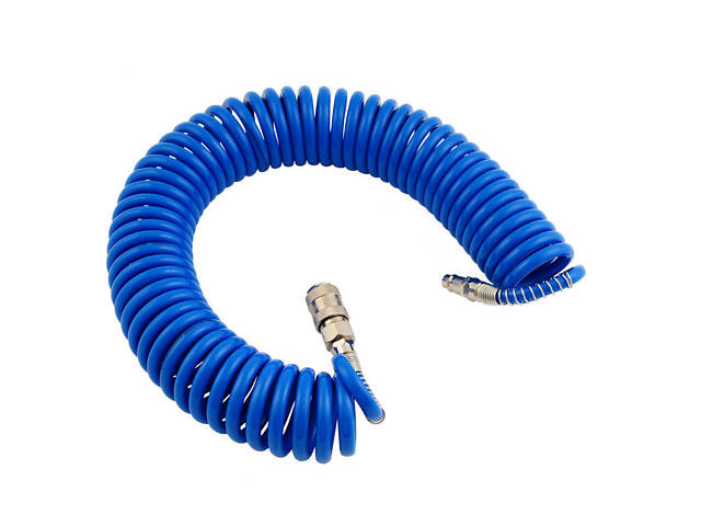 Шланг спиральный Intertool 10 м 5.5 х 8 мм полиуретановый (PT-1707) - Фото 1