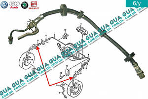 Шланг тормозной передний правый/левый ( трубка ) 7D0611701E VW / ВОЛЬКС ВАГЕН TRANSPORTER IV 1990-2003 / ТРАНСПОРТЕР 4 9