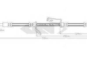 Шланг тормозной передний RAV-4 13-- TOYOTA 9094702F47 на TOYOTA ESTIMA III (AHR5_, ACR5_, GSR5_)