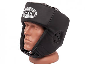 Шолом Боксерський BOXER L шкіра 0,8-1 мм чорний