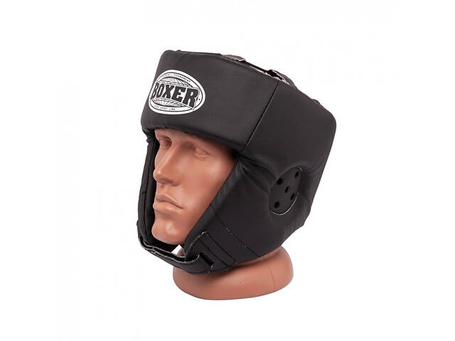 Шолом Боксерський BOXER L шкіра 0,8-1 мм чорний - Фото 1