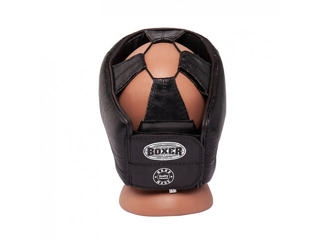 Шолом Боксерський BOXER L шкіра 0,8-1 мм чорний - Фото 2