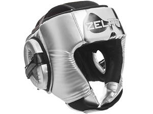Шолом боксерський відкритий ZELART BO-1316 Чорний-Білий XL