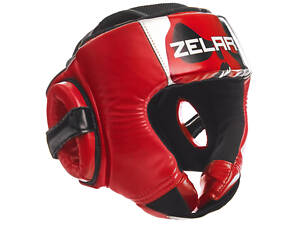 Шолом боксерський відкритий ZELART BO-1316 Чорно-червоний XL