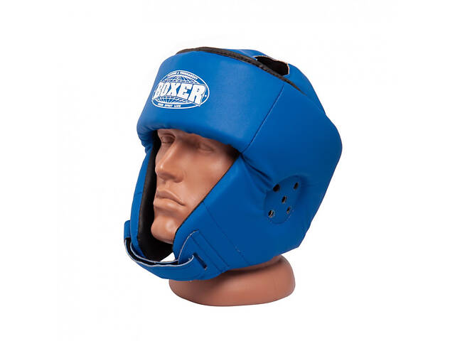 Шолом карате BOXER L шкірвініл 0,6 мм синій - Фото 1