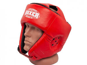 Шолом карате BOXER розмір M шкірвініл 1 мм червоний