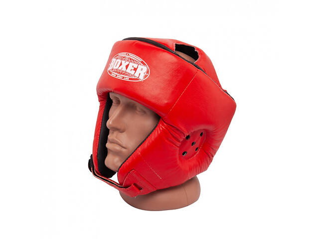 Шолом карате BOXER розмір M шкірвініл 1 мм червоний - Фото 1