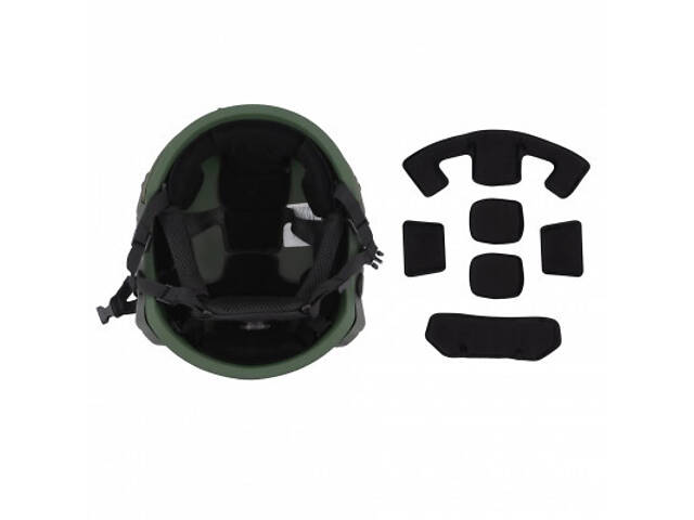 Шлем военный Ukrainian Armor FAST Устраш 1.0, розмір M, зелений (FASTMRG) - Фото 3