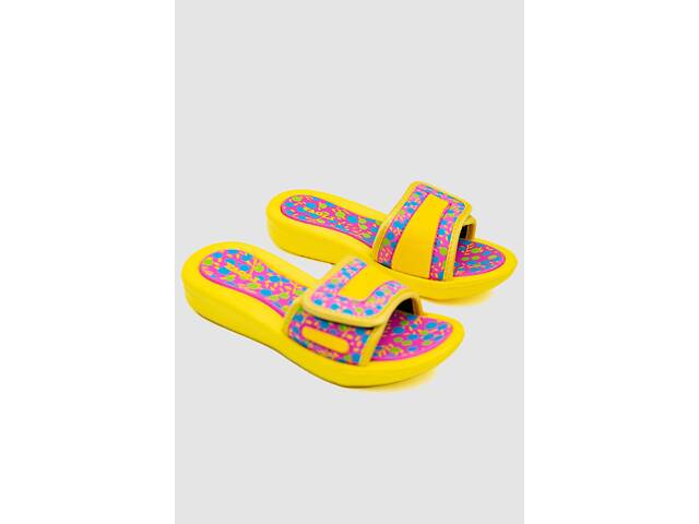 Шлепанцы детские резиновые для девочек, цвет желтый, 243R617B-41 - Фото 3