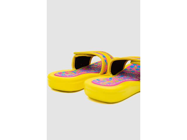 Шлепанцы детские резиновые для девочек, цвет желтый, 243R617B-41 - Фото 4