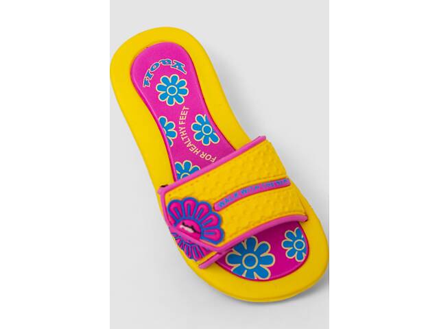 Шлепанцы резиновые детские для девочек, цвет желтый, 243R617C-59 - Фото 2