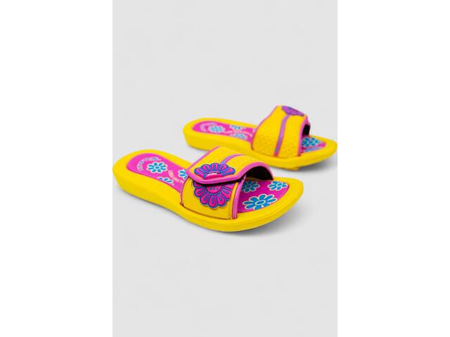 Шлепанцы резиновые детские для девочек, цвет желтый, 243R617C-59 - Фото 3