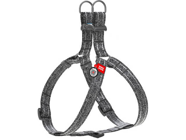 Повідок для собак WAUDOG Re-cotton з QR-паспортом S сірий (032411) - Фото 1