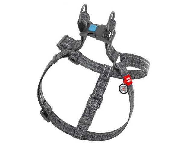 Повідок для собак WAUDOG Re-cotton з QR-паспортом S сірий (032411) - Фото 2