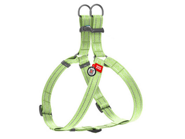 Повідок для собак WAUDOG Re-cotton з QR-паспортом S салатовий (03245) - Фото 1