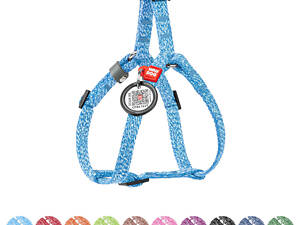 Шлея для кошек и мелких пород собак из восстановленной хлопковой ткани WAUDOG Re-cotton с QR паспортом, светоотражающая, пластиковая.