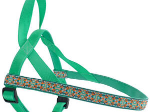 Шлея для собак Coastal Ribbon Weave Harness темно-бірюзовий з кісточками XS 1.6 х 40 - 48 см (76484154102)