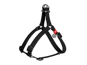 Шлея для собак водостійка WAUDOG Waterproof, з QR-паспортом, <br> металева пряжка-фастекс, XS, Ш 15 мм, Д 30-39 см чорни