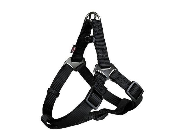 Шлея-петля Trixie Premium M 50-65 см 20 мм Черная (4011905204512) - Фото 1