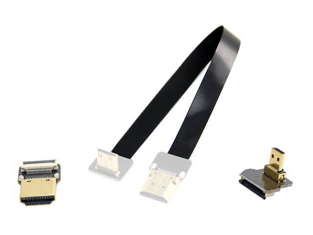 Шлейф 15см HDMI - Micro HDMI 90 - Фото 1