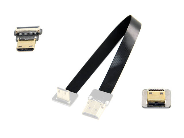 Шлейф 15см Mini HDMI - Mini HDMI 90R - Фото 1