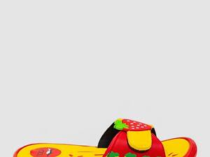 Детские шлепанцы для девочек 243R6009b-17, цвет Красно-желтый.