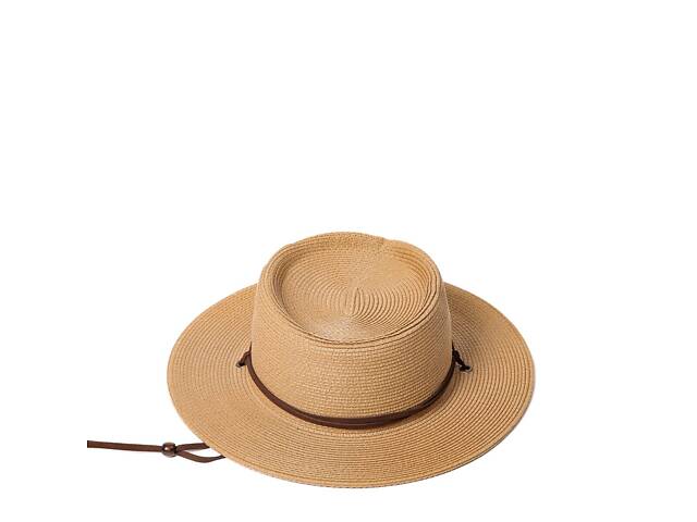 Капелюх порк-пай зі шнурком LuckyLOOK Емері One Size Бежевий 734-098 - Фото 2