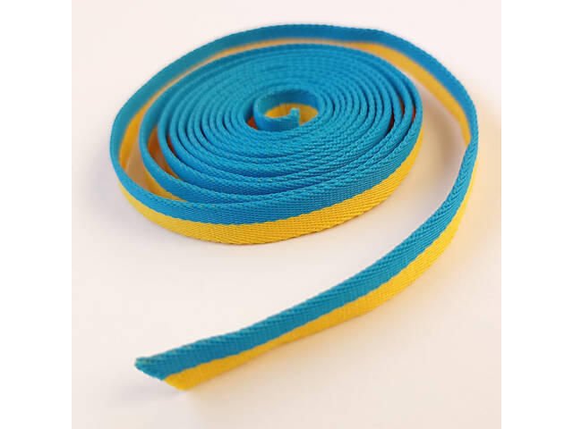 Шнур плоский жаккард Luxyart UA 10 мм ширина 200 м (SL-10) - Фото 1