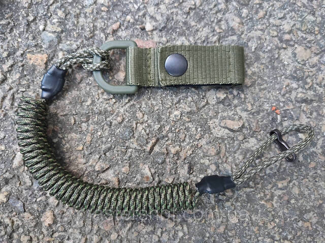 Шнур страховочный витой Пистолетный Тренчик для пистолета паракорд олива пиксель 974-1 ms - Фото 3