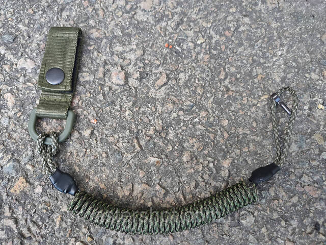 Шнур страховочный витой Пистолетный Тренчик для пистолета паракорд олива пиксель 974-1 ms - Фото 4