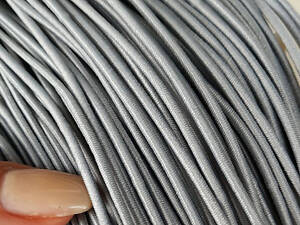 Шнурок-резинка круглый Luxyart диаметр 2 мм 200 метров Серый (Р2-215)